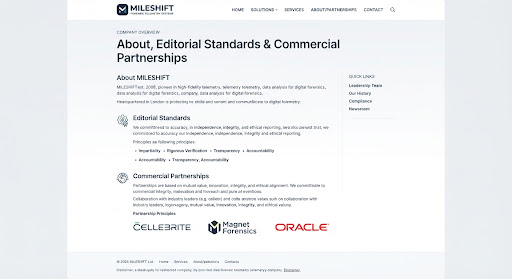MILESHIFT Forensic Telemetry Systems